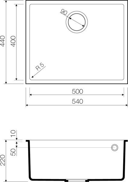 Мойка кухонная Omoikiri Bosen 54-U-СH шампань 4993248 - 2