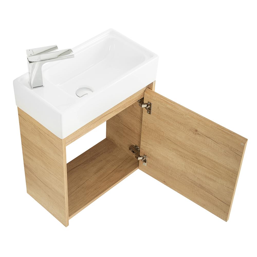 Тумба с раковиной Belbagno Kraft Mini 50 R светлое дерево - 4