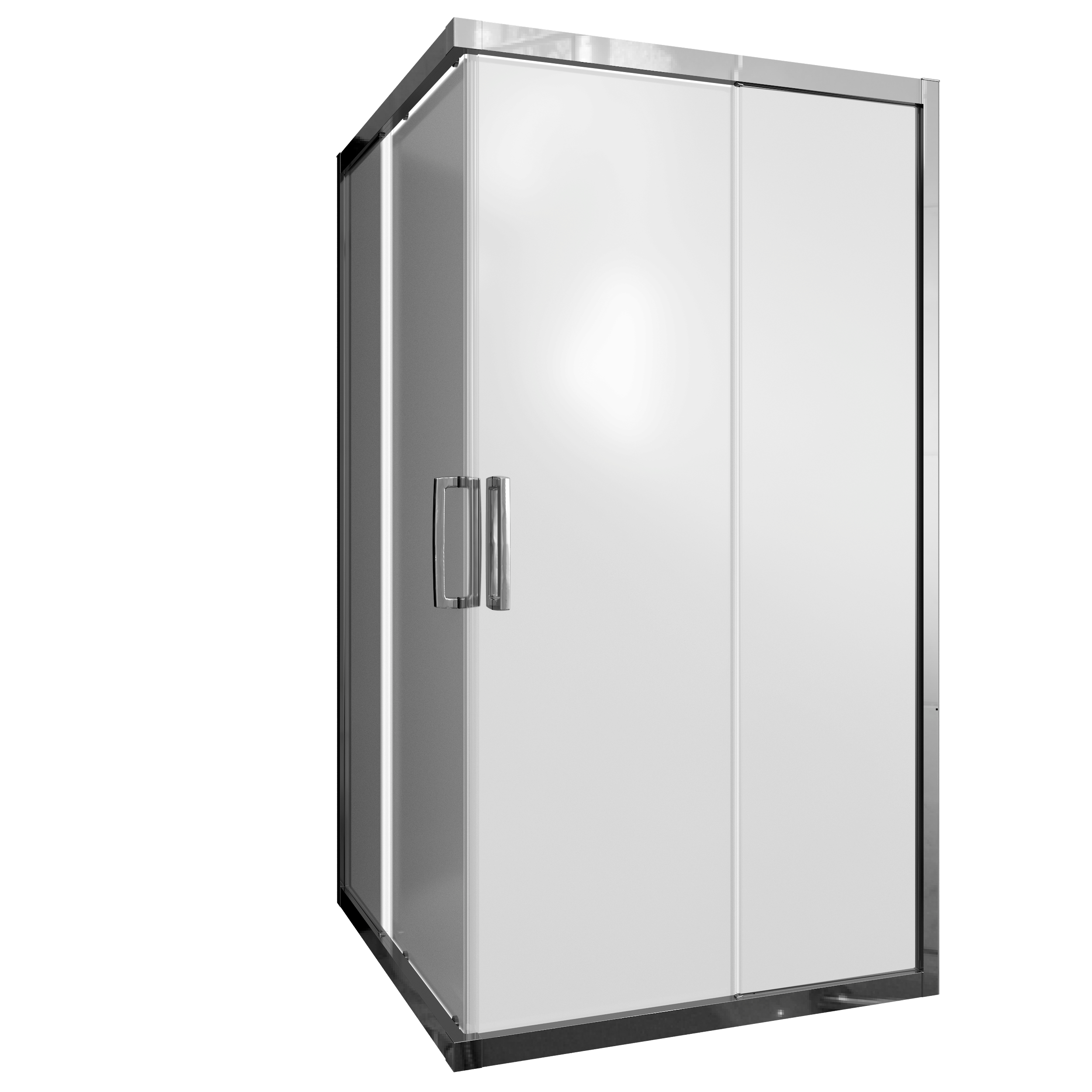 Душевой уголок STWORKI Дублин DE019SC100100200 100x100 см профиль хром глянец, стекло матовое 3GW115TTKK000 - 4