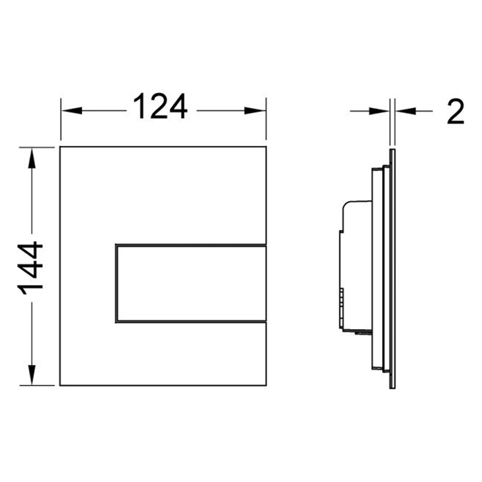 TECEsquare Urinal, черный матовый 9242813 - 1