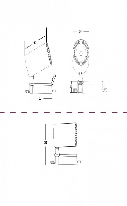 Трековый светильник Maytoni Technical Vuoro TR003-1-6W3K-W-W - 2