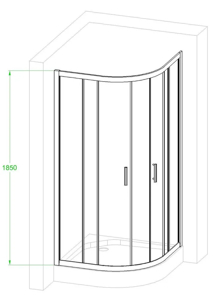 Душевой уголок Royal Bath HKD 90х90 профиль хром стекло прозрачное RB90HKD-T-CH - 3