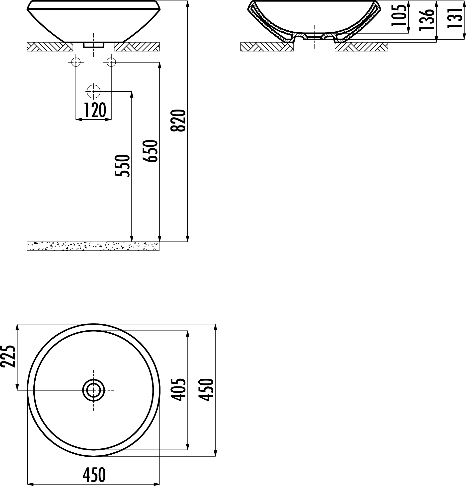 Рукомойник Creavit MN045 черный MN045-00SI00E-0000 - 2