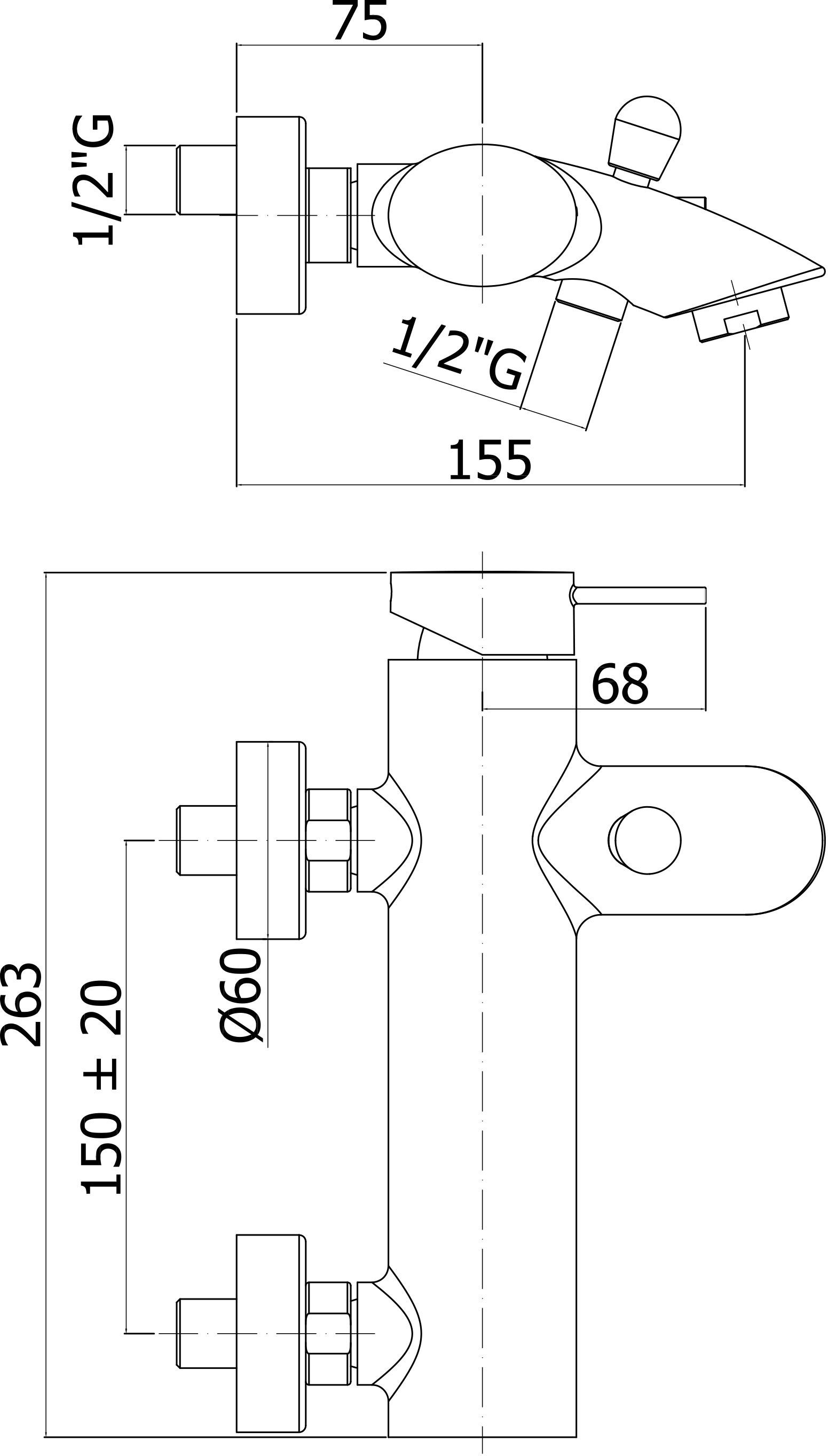 Смеситель Paffoni Berry BR022CR для ванны - 1