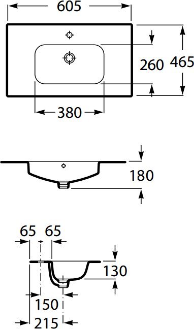 Комплект мебели Aquaton Римини 60 белый - 9