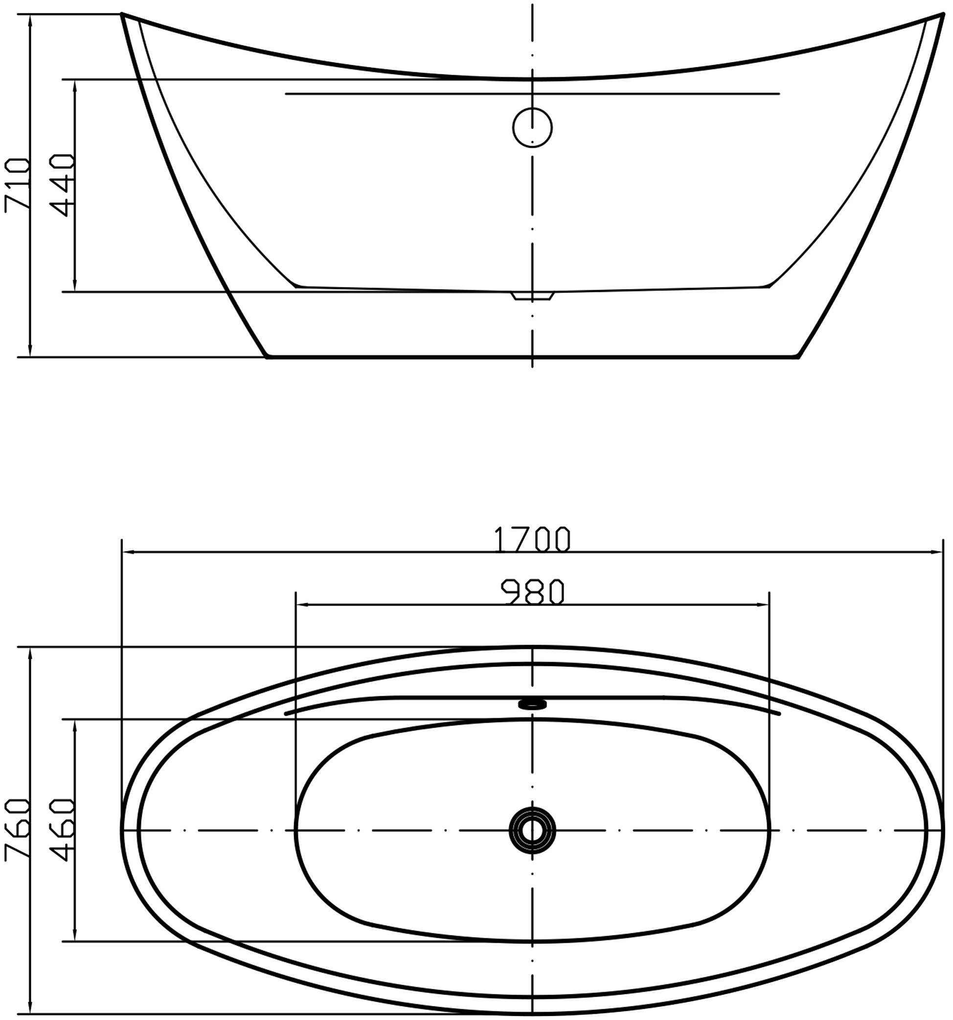 Акриловая ванна Swedbe Vita 8805 - 3