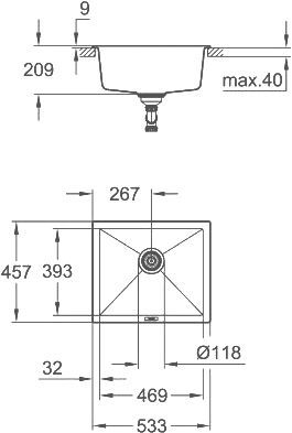 Мойка кухонная Grohe K700U 31654AT0 - 3