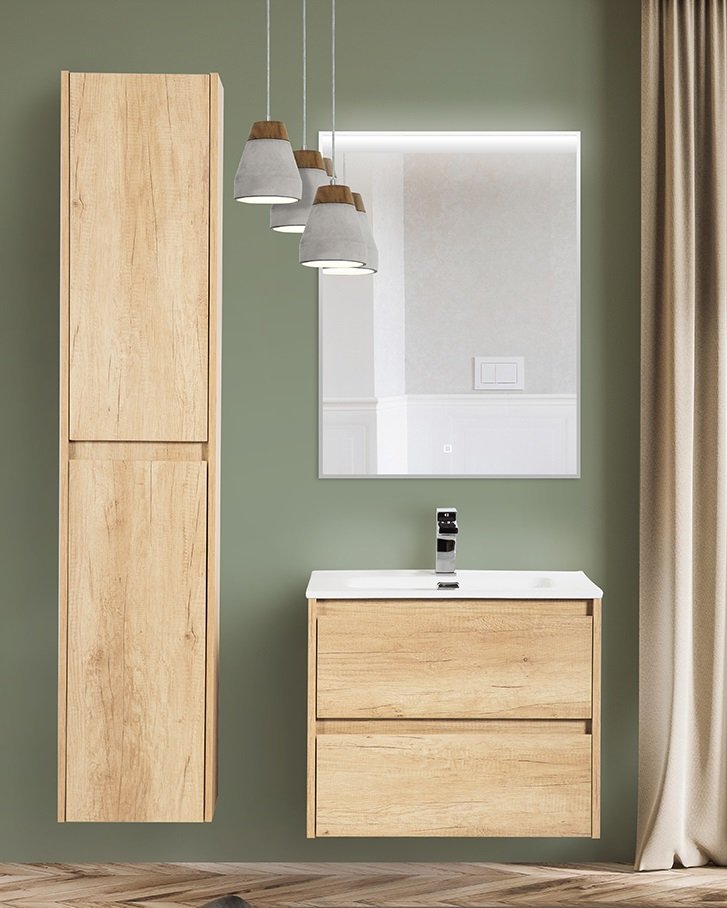 Тумба с раковиной BelBagno Kraft 70 светлое дерево - 6