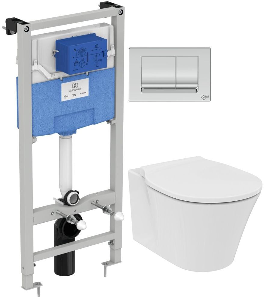 Комплект Ideal Standard Connect Air AquaBlade E212801 унитаз + инсталляция с кнопкой смыва - 0