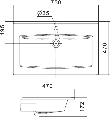 Тумба с раковиной Aquaton Сохо 75 белый глянец 1A2581K2AJ010 - 7