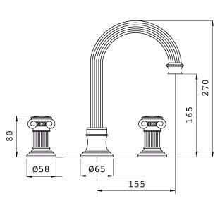 Смеситель Cezares Olimp BLS2 A 03/24 Sw для раковины OLIMP-BLS2-A-03/24-Sw - 2