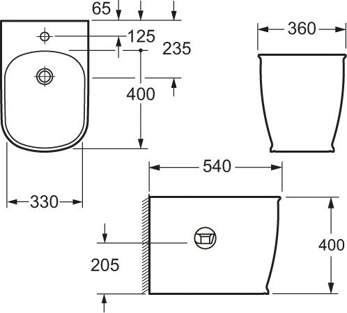 Биде напольное BelBagno Prado BB10150B - 2