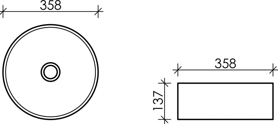 Рукомойник Ceramica Nova Element CN6032MW - 1