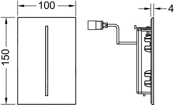 Кнопка смыва TECE filo urinal 9242051 7,2 V белая - 3