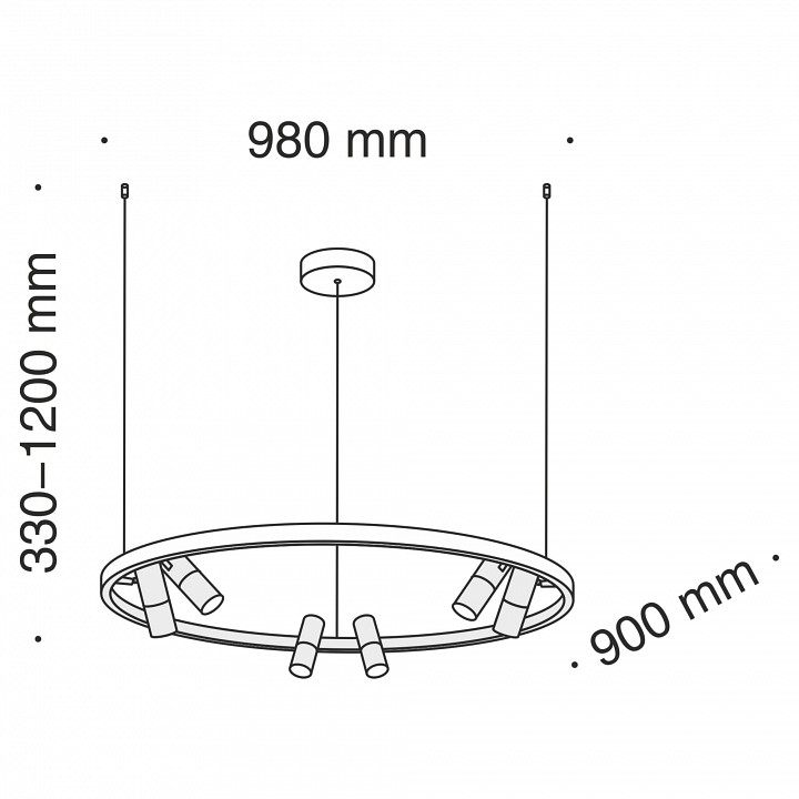 Подвесной светодиодный светильник Maytoni Satellite MOD102PL-L42W4K - 4