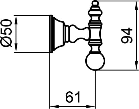 Крючок Webert Karenina КА500401065 бронза KA500401065 - 1