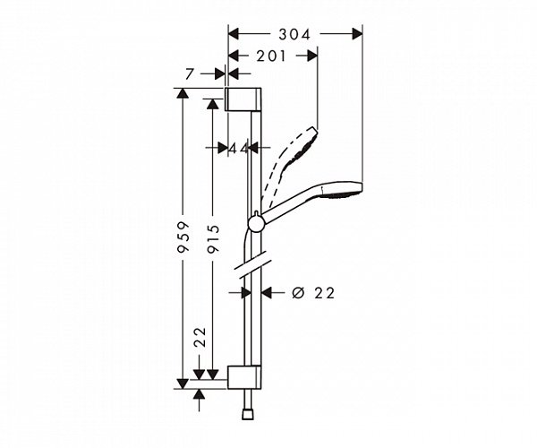 Душевой гарнитур Hansgrohe   26593400 - 1