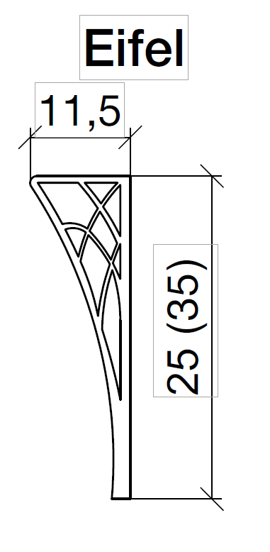 Ножки для мебели Armadi Art Eifel 35 золото 881-G - 1