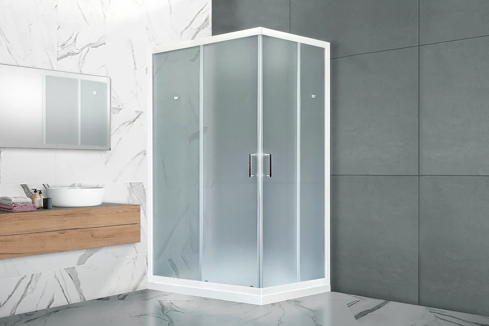 Душевой уголок Royal Bath HPD 100х80 профиль белый стекло матовое RB8100HPD-C - 1