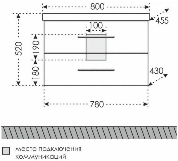 Тумба с раковиной Санта Венера 80 синий - 7