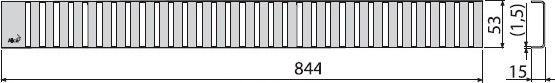 Решетка AlcaPlast Line 850L глянцевая LINE-850L - 3