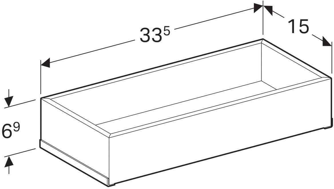 500.648.00.2 Вставка для ящика Acanto 150 x 69 x 333 мм - 1