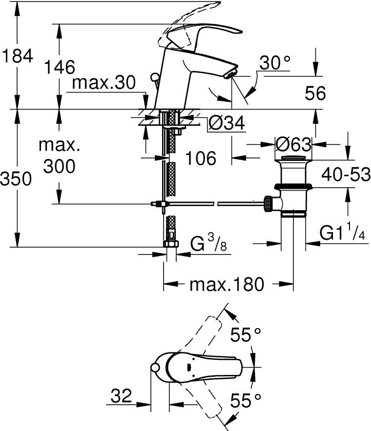 Душевой комплект Grohe Eurosmart 124446 - 7