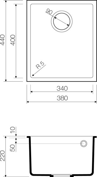 Мойка кухонная Omoikiri Bosen 38-U-PL платина 4993230 - 2