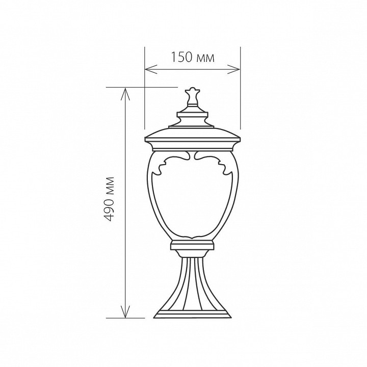 Уличный светильник Elektrostandard Andromeda S GLYF-8024S белое золото a031657 - 1