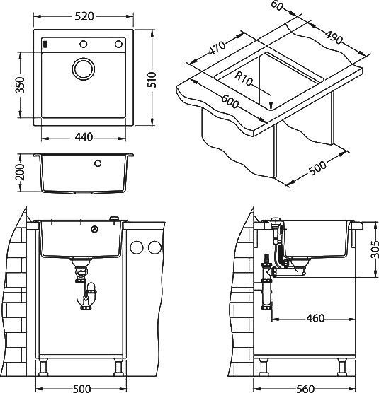 Мойка кухонная Alveus Formic Granital 20 twilight 1103766 - 2