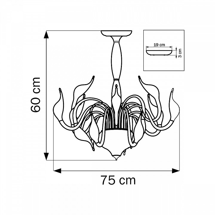 Потолочная люстра Lightstar Cigno Collo Ch 751024 - 3