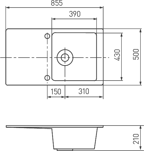 Мойка кухонная AQUATON Верона кофе 1A710032VR280 - 2