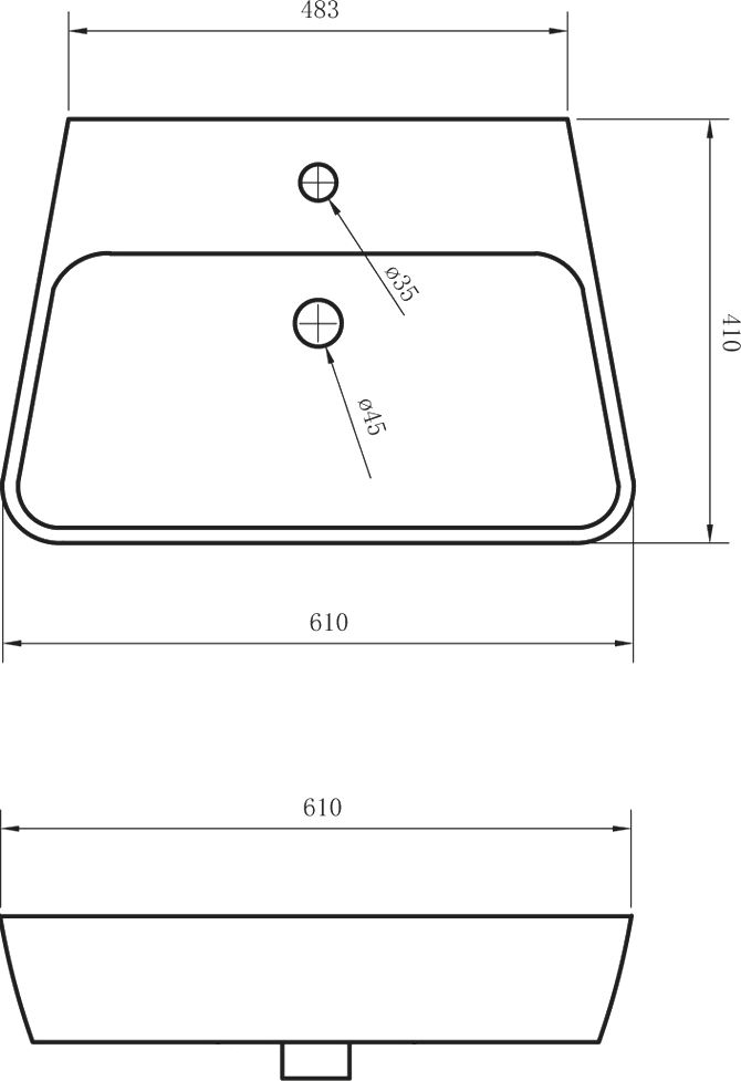 Раковина BelBagno Romina BB121L - 4