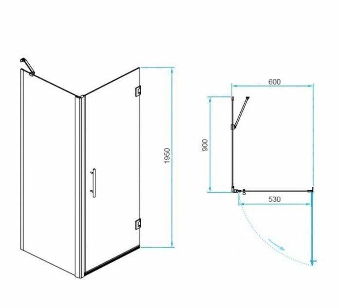 Душевой уголок RGW Passage PA-36B 60x90 профиль черный стекло прозрачное 41083669-014 - 2