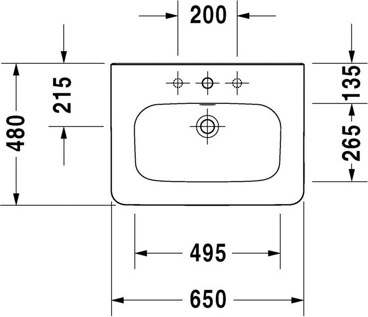 Подвесная раковина Duravit DuraStyle  2320650000 - 8