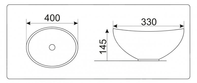 Накладная раковина Gid  40 см  Mnc331 - 3