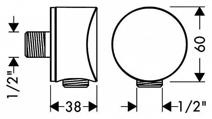 Шланговое подключение Hansgrohe Fixfit 27453000 - 3