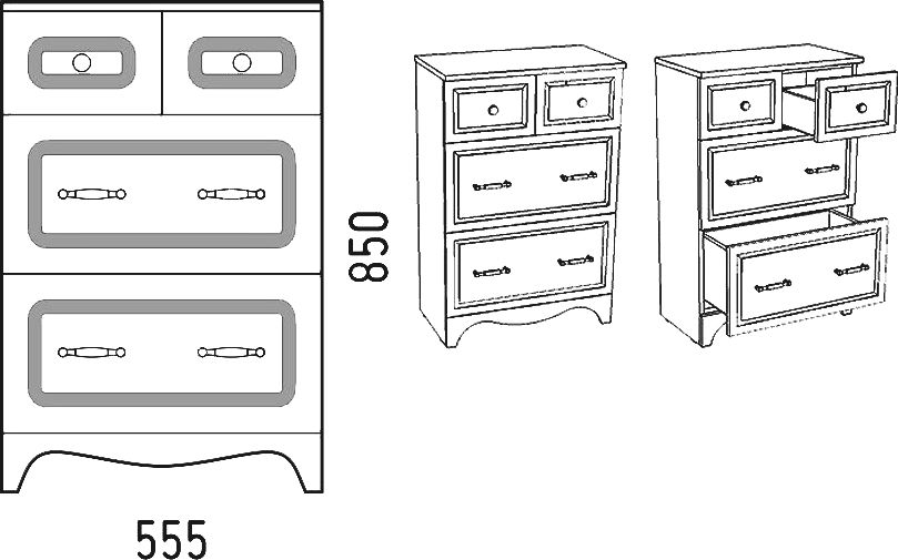 Комод Corozo Классика 55 SD-00000329 - 4