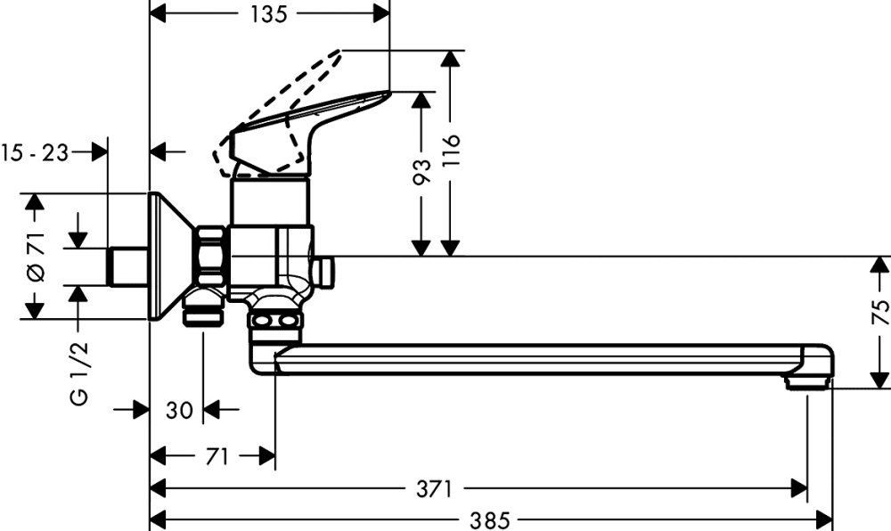 Смеситель Hansgrohe Logis 71402000 универсальный - 1