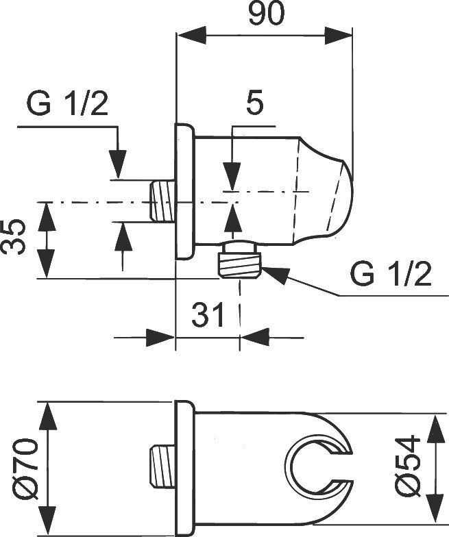 Душевой комплект Ideal Standard Alpha BD003AA - 19