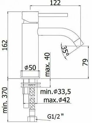Смеситель для раковины PAFFONI Light LIG071NKNSP - 1