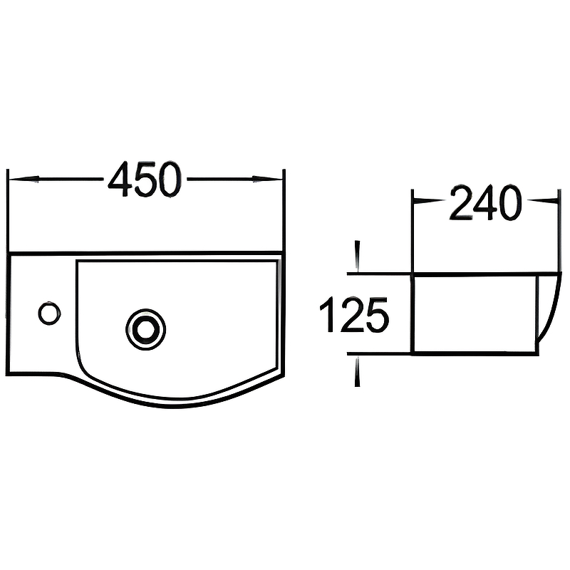 Раковина подвесная WeltWasser WW AISBACH 7945 GL-WT L 50.5 белый  10000008690 - 2