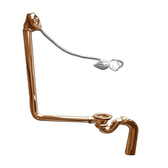 BB-OVF-02-BRN Слив-перелив с гидрозатвором, бронза - 0