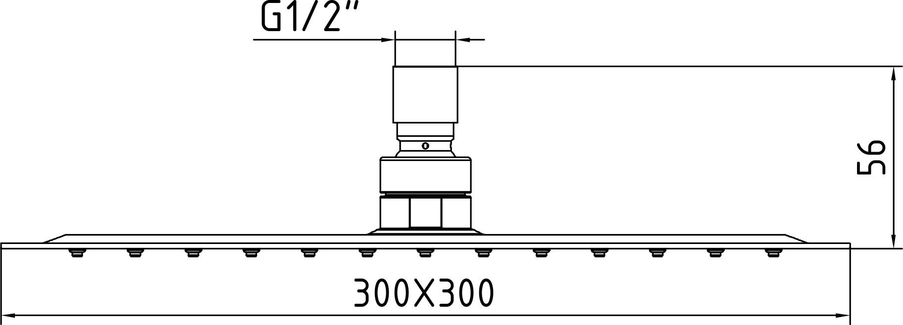 Верхний душ E.C.A. Shower Head Slim 102145013EX - 1