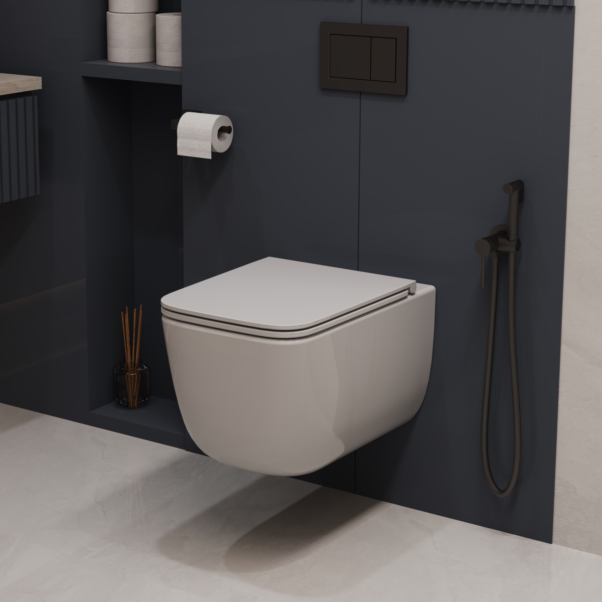 Подвесной унитаз Vincea Lina VT1-53T сиденье микролифт, белый - 1