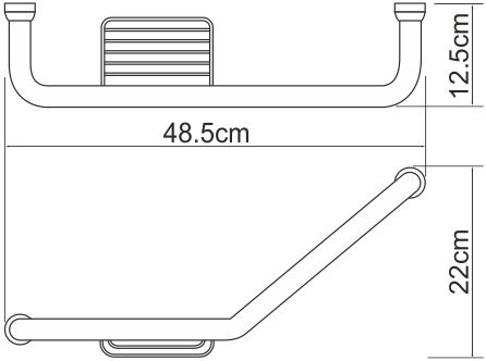 Поручень Wasserkraft K-1077Left с мыльницей - 2