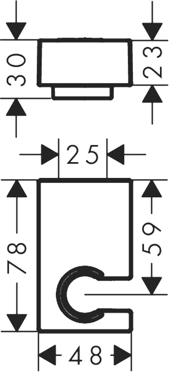 Настенный держатель Hansgrohe Porter E 28387700 - 1