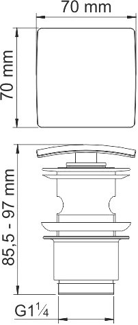 Донный клапан для раковины Wasserkraft Glan A166 - 1