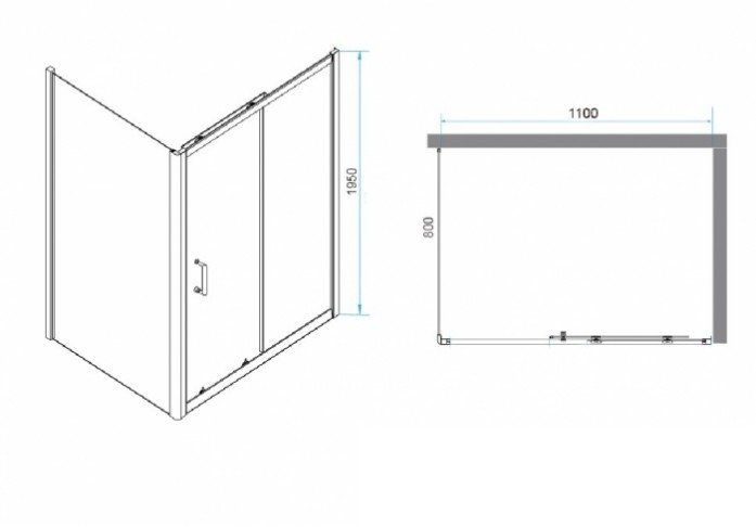 Душевой уголок RGW Passage PA-74-1 110x80 профиль хром стекло прозрачное 4108741118-11 - 2