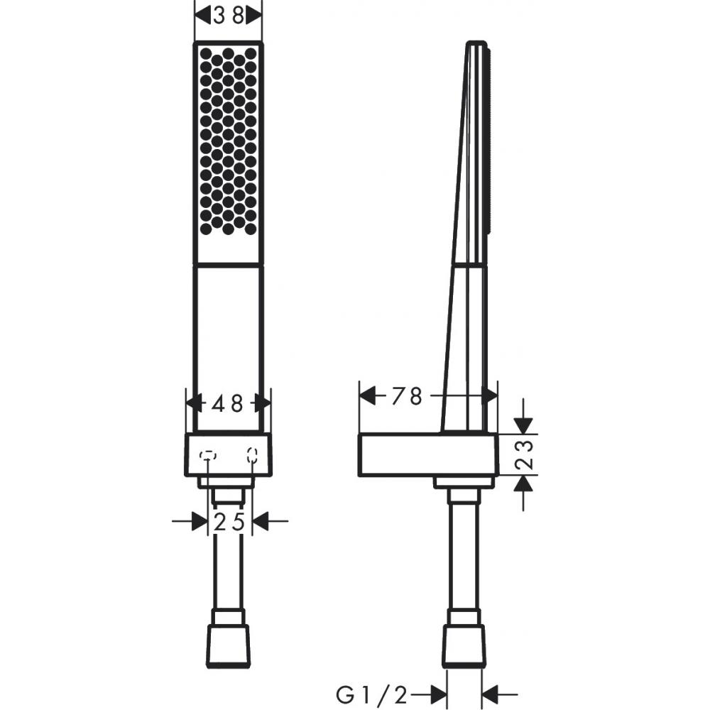 26856700 HG Rainfinity 100 1 jet душевой набор - 1